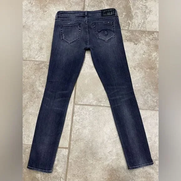 R13 Kate Skinny Jeans Orion Black 26x27 Made in Italy Distressed EUC - Picture 4 of 13